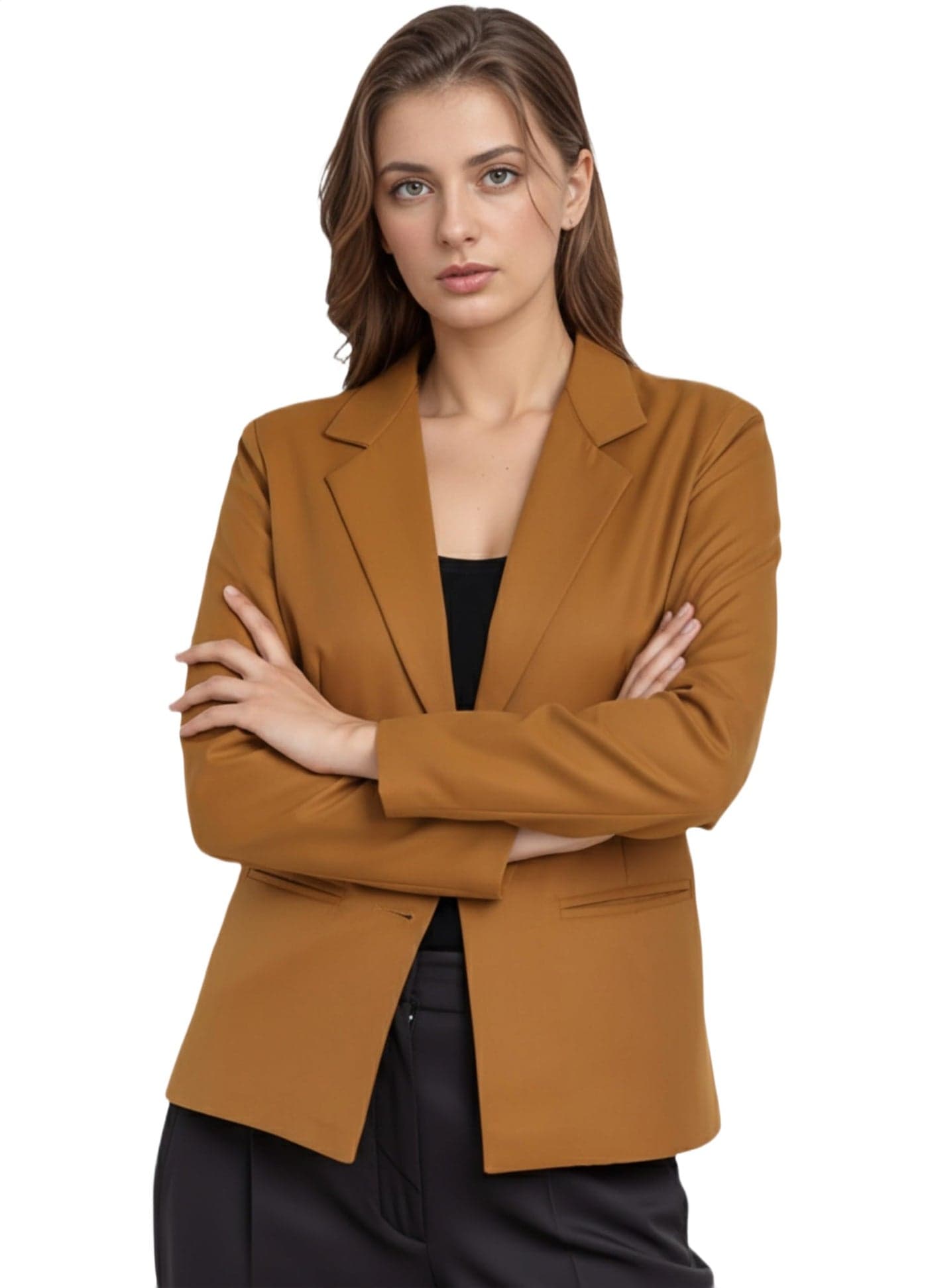 ROCKSY Smart Casual & Formal Blazer for Women, Regular Fit Stylish Blazer for Women, Size Small, Color Yellow
