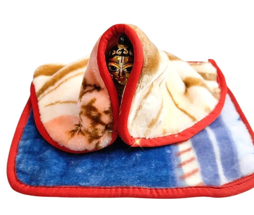PARTISH Big Size Laddu Gopal Blanket for Winters | Super Soft Rajai/Kambal for Kanha Ji | Thakur Ji | Ladoo Gopal (Random Colors) (12 X 15 Inches, Pack of 2)
