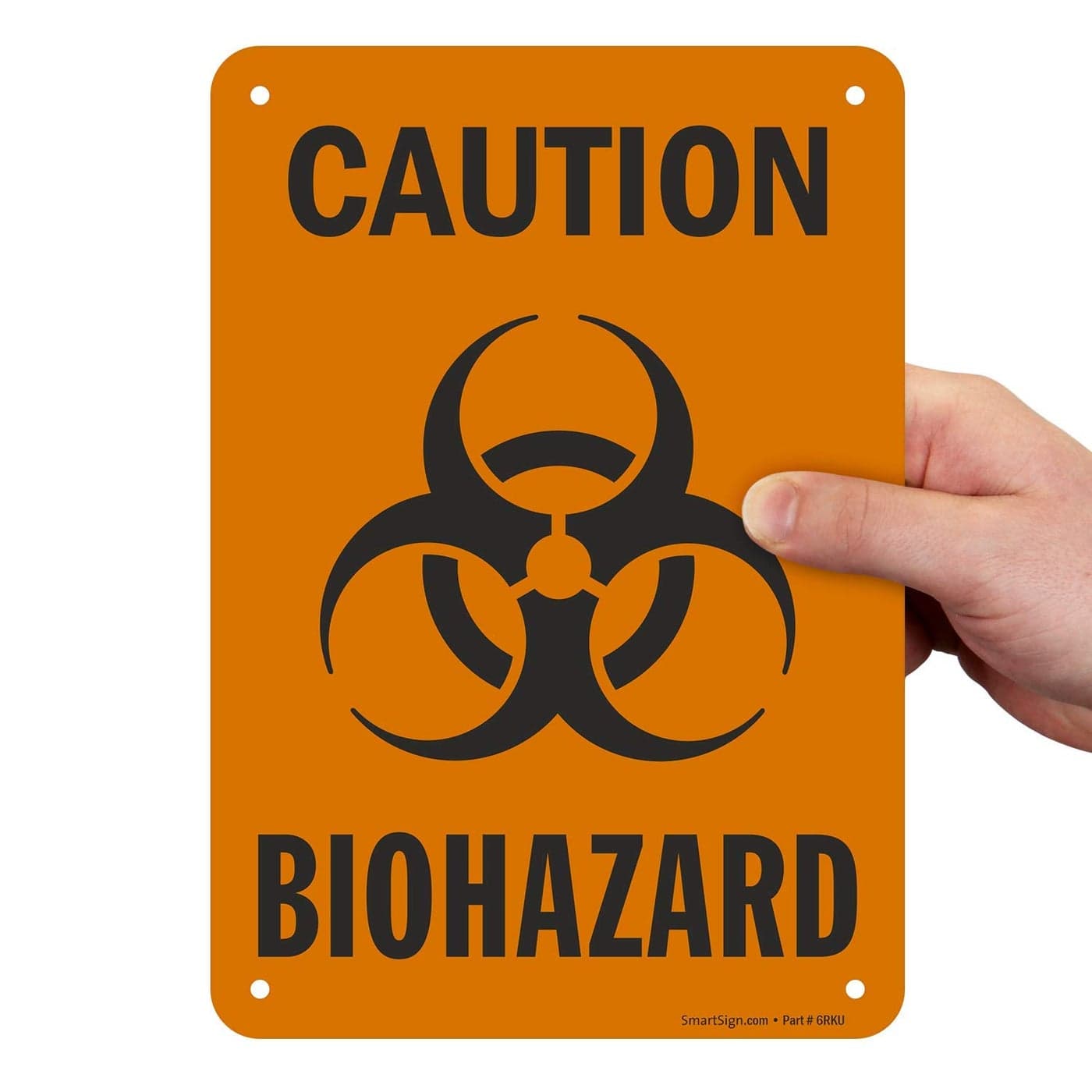 SmartSign "Caution - Biohazard" Sign |7" x 10" Plastic