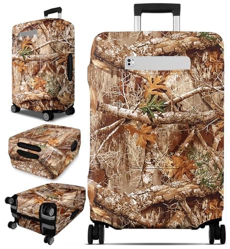 Slohif Luggage Cover for Suitcase Tsa Approved Protector Forest Luggage Sleeve Large Suit Case Cover Travel Stretch Baggage Case Protective Washable Fit 2427 Inch