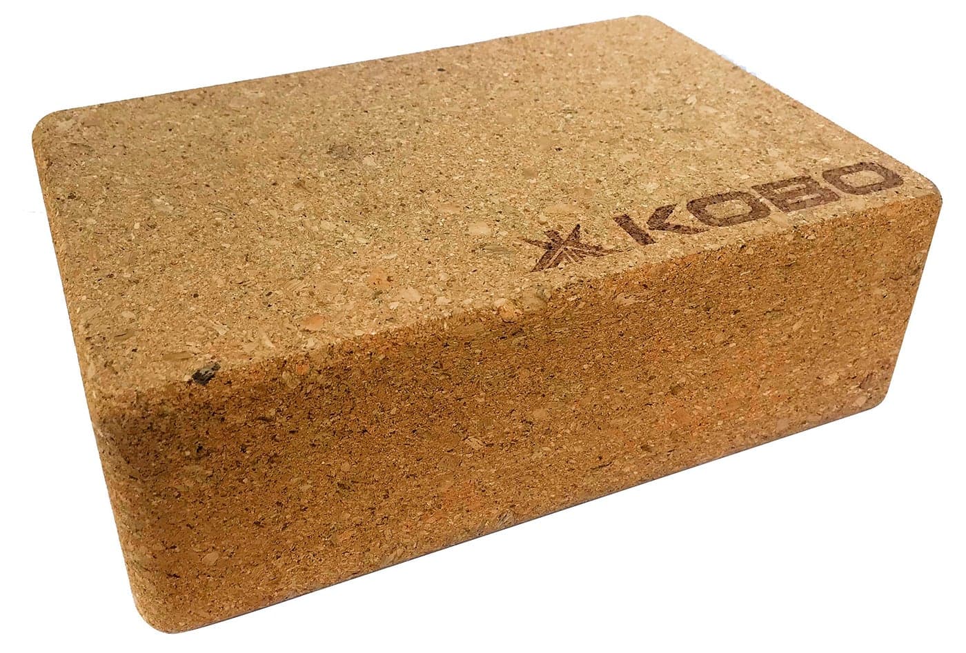 Kobo Yoga Block Cork Wood 9" x 6" x 3" Yoga Exercise Blocks Bricks Set Natural Eco Friendly Sturdy Support Muscle Stretch Deepen Poses for Fitness Gym