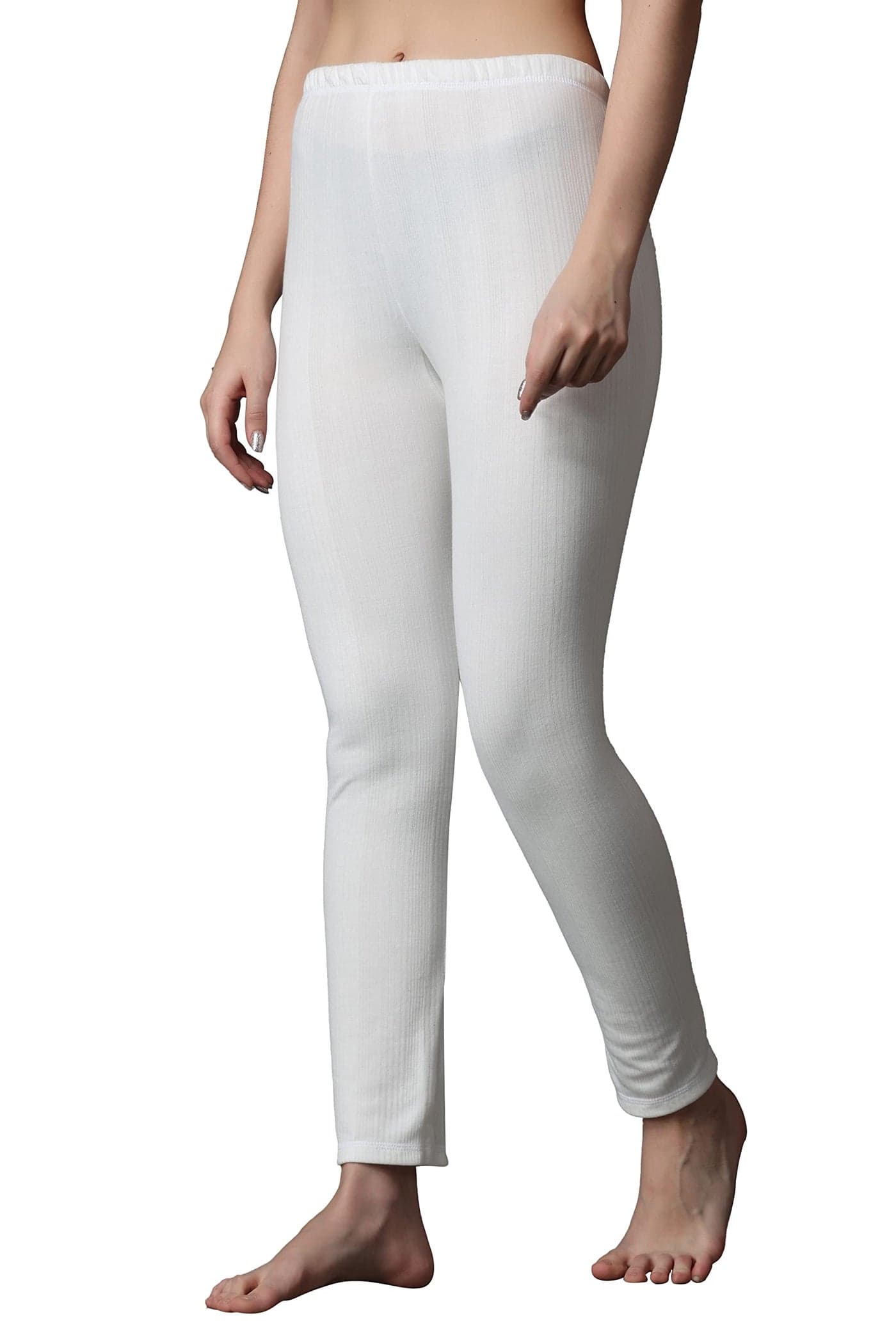FF Premium Thermal Warmer Bottom Regular Pant For Women Ultra Soft Bottom Winter Inner Wear Johns Underwear (Color - White (Size - Extra Large), XL