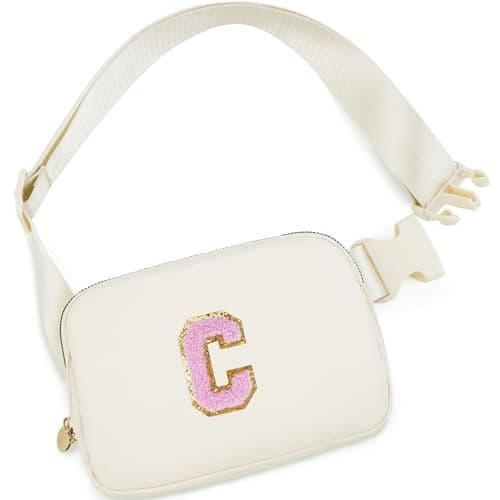 Uygafly Customized Mothers Day Gifts - Customized Gifts for Mom,Birthday Gift for Mom,Mom Gifts From Daughter,Mother in Law Gifts,Mama Gift Idea,Crossbody Bag Belt Bag | Cream,C