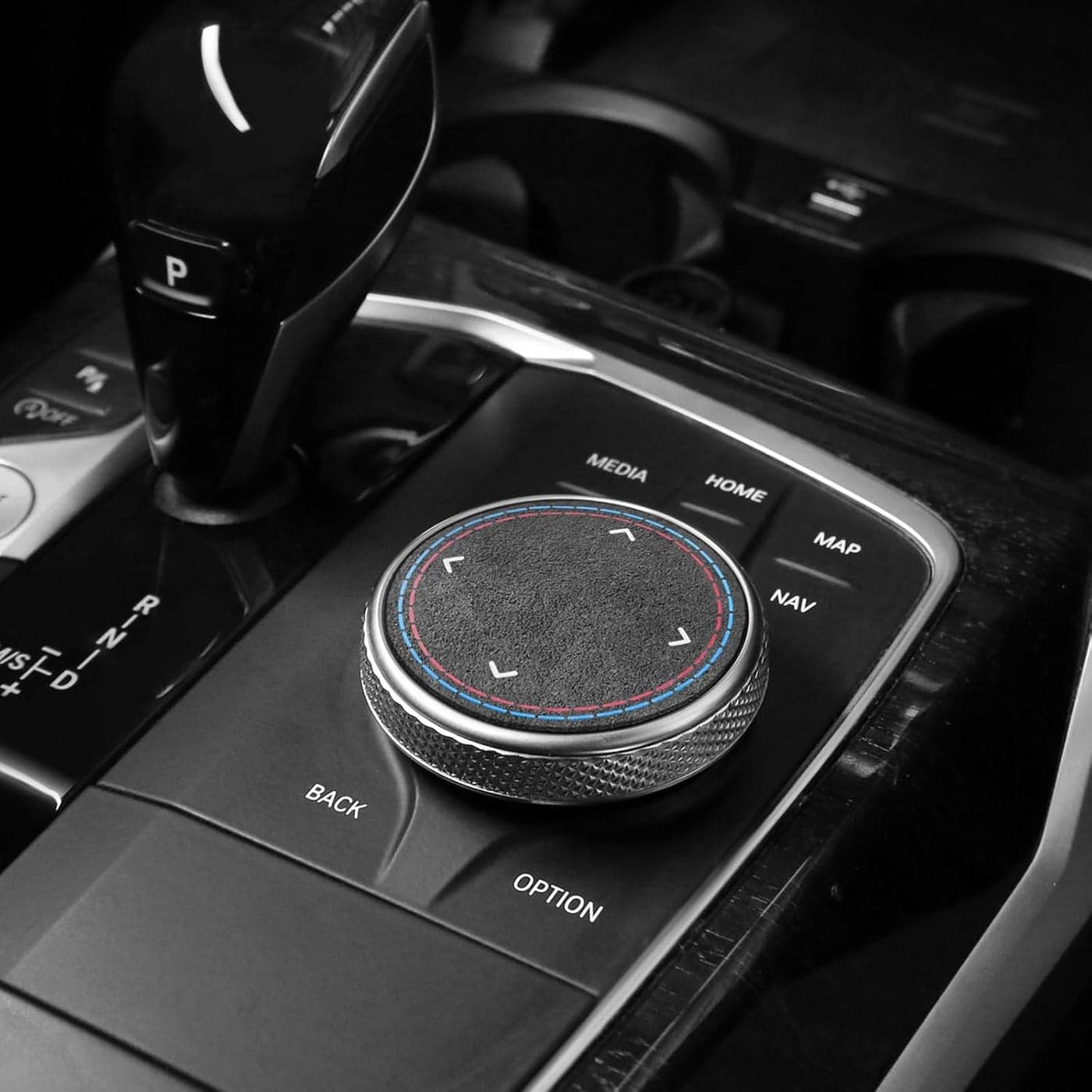 Betterhumz Car Center Console Multimedia Knob Sticker for BMW