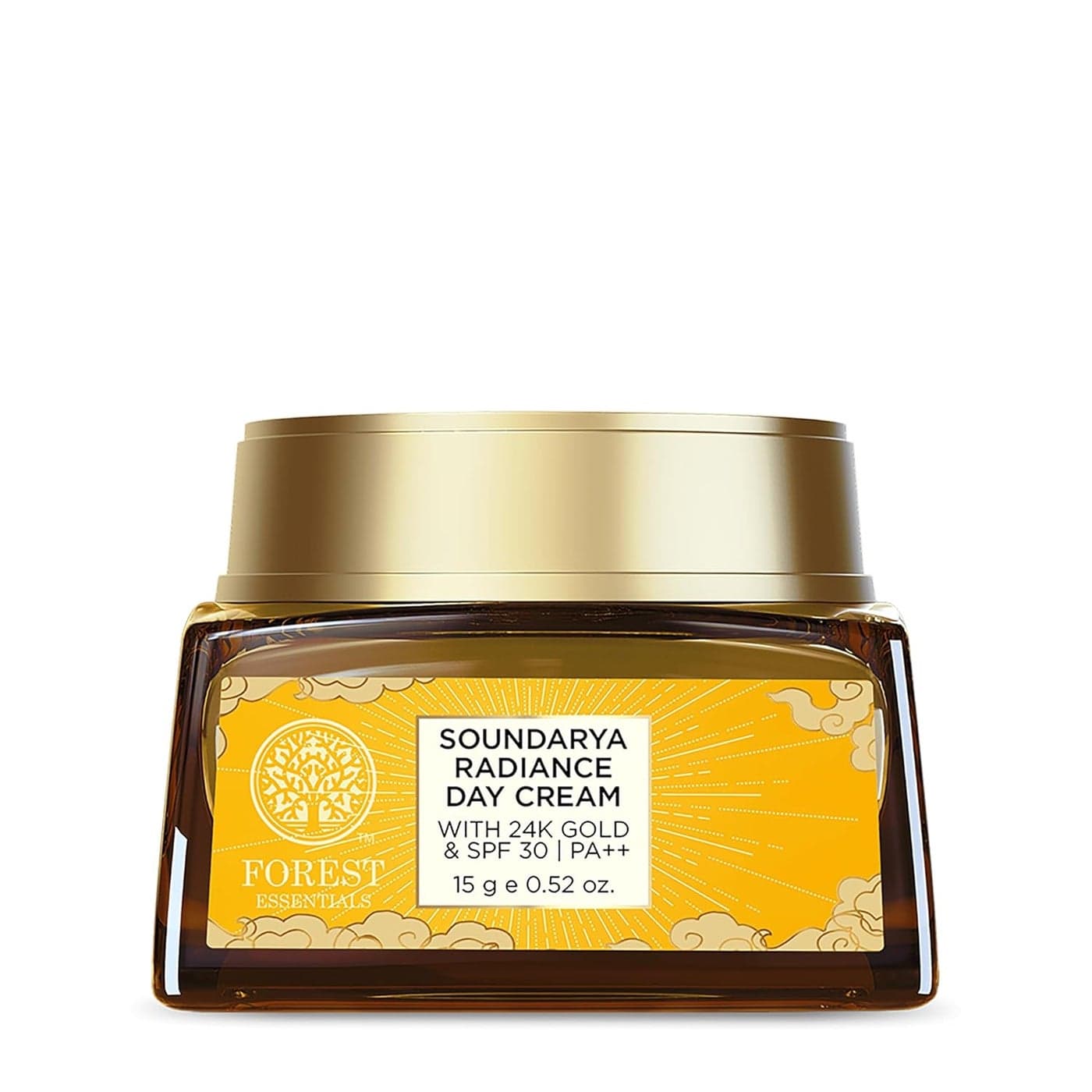 Forest Essentials Soundarya Radiance Day Cream with 24K Gold SPF 30 Hyaluronic Acid Vitamin C Bakuchiol Anti Ageing Face Moisturiser for Glowing Skin For Normal Dry Combination Skin