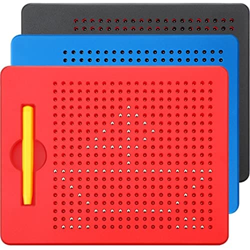Yexiya 3 Pcs Magnetic Drawing Board for Kids Toddler Travel Drawing Kit Magnet Sketch Thread Board with Stylus Pen and Beads Toy for Child Quiet Time Activities 7 x 85 InchesMulticolor