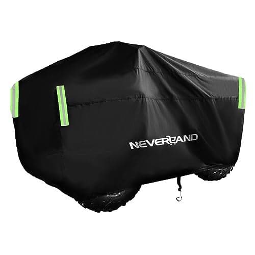 NEVERLAND ATV Cover 300D Oxford Cloth Compatible with Polaris Sportsman Yamaha Grizzly Honda Kawasaki with Straps Reflective Storge, Heavy Duty Waterproof 4 Wheeler Cover Quad Cover for All Season
