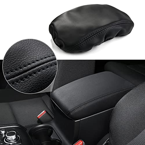 ANFOKAS Compatible with Mazda CX-5 Accessories 2025 2024 2023 2022 2021 2020 2019 2018 2017 Car Center Console Cover Armrest Cover Lids Armrest Storage Box Protector -Black Stitches