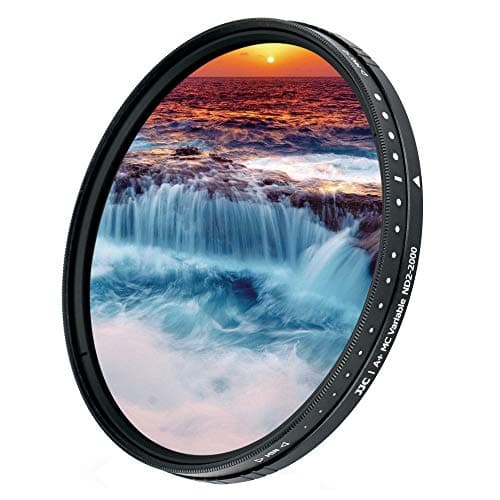 JJC 49mm ND Filter ND2-2000 VND Variable Neutral Density Fader for Canon EOS R100 R50 R10 with RF-S 18-45mm Kit Lens,for Canon EOS M50 M6 Mark II M5 M200 with EF-M 15-45mm Kit Lens & Other 49mm Lenses