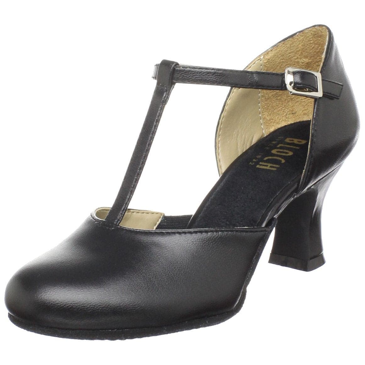 Bloch womens Splitflex Tstrap Character dance shoes Black 10 US