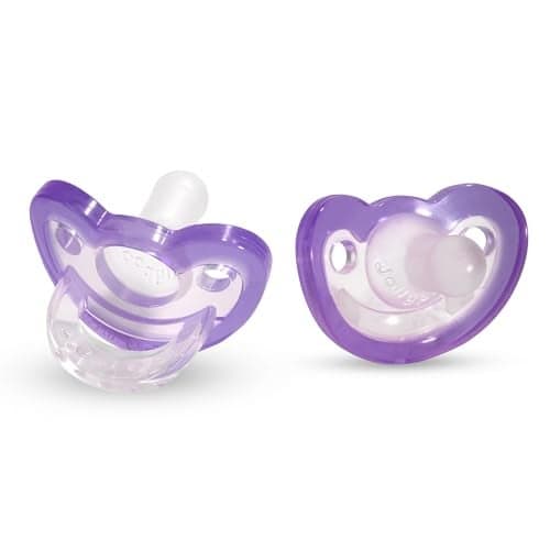 RaZbaby Jollypop Pacifier for Babies 3 Months and Up USA Made Natural Shaped Orthodontic Binky Lovingly Shared in NICUs Hospitals Worldwide MedicalGrade 100 BPAFree 4 Pack Lavender