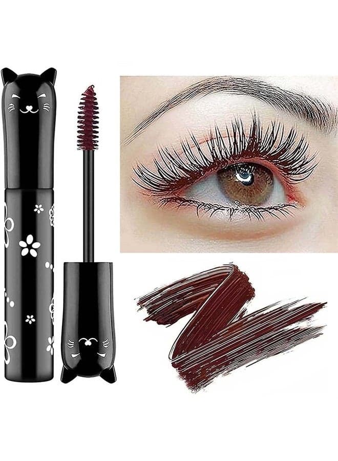 Brown Mascara Waterproof Natural Hypoallergenic Colored Eyes Makeup Light Dark Copper Mascara Best Benefit Volumizing Lengthening Curling Defining Washable Women Mascara Gift Classic Everyday Mascara