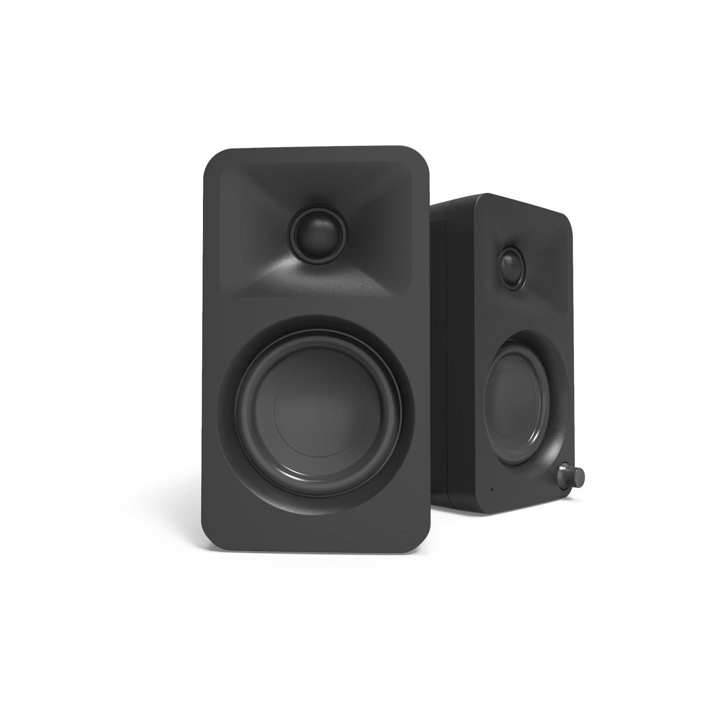 Kanto ORAMB 100W Powered Reference Desktop Computer Speakers with Bluetooth 50 and USBC Input BiAmplified 100 Hz Automatic Crossover Reference Quality Sound Pair Black