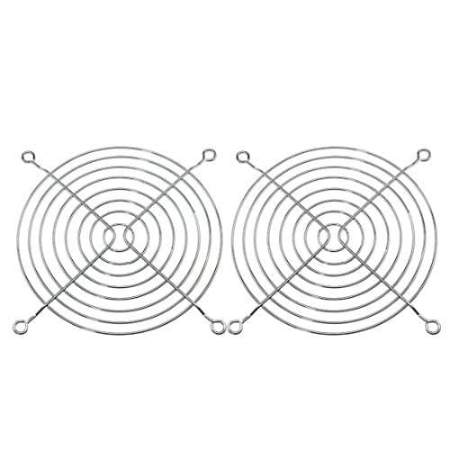 uxcell 115mm Metal CPU Fan Grill Guard Protector for 120mm PC Computer Case Fans (2 Pack)