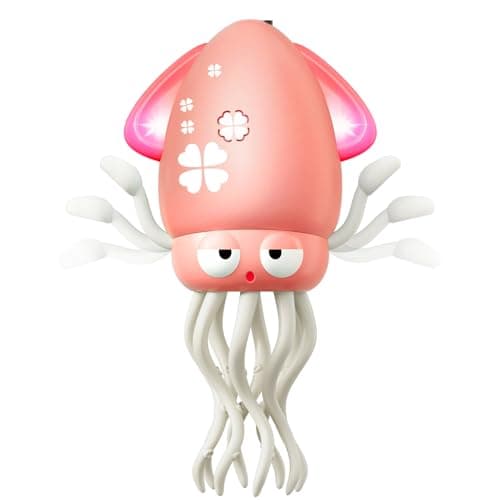 Dancing Squid Baby Girls Toy Dancing Octopus Tummy Time Toys for Toddlers Infant Crawling Walking Baby Toys with Music Light for 36 612 1218 1st Baby Easter Basket Stuffers Birthday Gifts