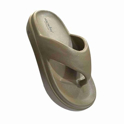HEALTH FIT Super Soft Lightweight Anti-Skid Flip-Flops for Foot Pain Relief & Comfortable Slippers & Classic Ultra Soft | Waterproof & Everyday Slip-on & Relaxing Footwear for Women HF09 BG UK-5