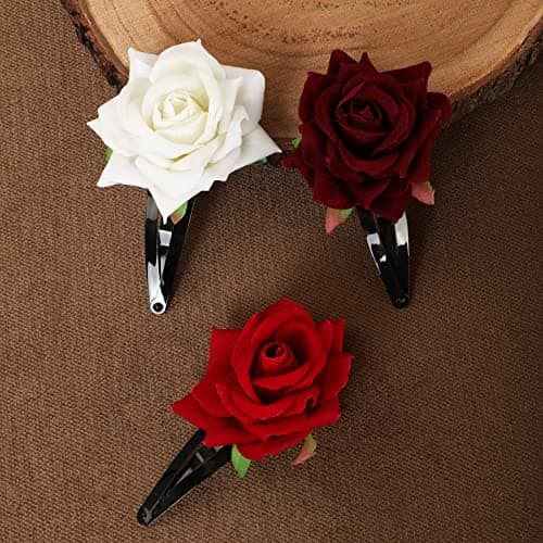 AccessHer Multi Floral Tic Tac Hair Clip | Handcrafted Stylish Hair Accessories for Women and Girls | Elegant and Durable Hair Clips for Weddings and Special Occasions
