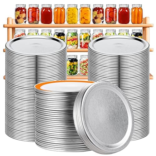 Wide Mouth Canning Lids 36 PCS, Mason Jar lids Large Mouth Canning Seals Leak-proof No Bent Canning Supplies