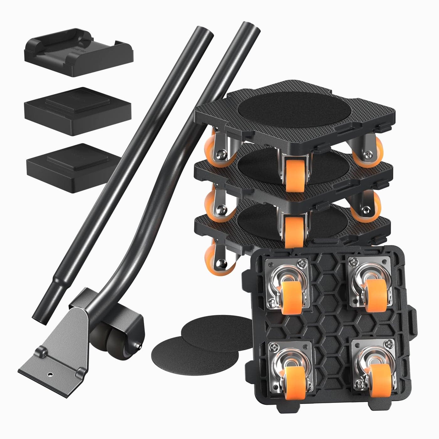 ONEON Furniture Movers with Wheels Lifter Set 360 Rotation Upgrated Wheels Axle Contains Bearings Furniture Mover Dolly 660 Lbs Capacity for Moving Heavy Furniture Refrigerator Sofa Cabinet