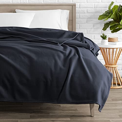 VAS COLLECTIONS 300 GSM Special for Heavy Winter Plain Light Weight Polar Fleece Blanket for Double Bed (220x230 cm, Color- Grey)