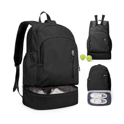 BJLFS Small Black Gym Backpack for Women Men Waterproof Gym Track Bag with Expandable Shoe Compartment Lightweight Mini Casual Daypack Sports Back Pack for Travel Hiking Dance Yoga Fitness Track