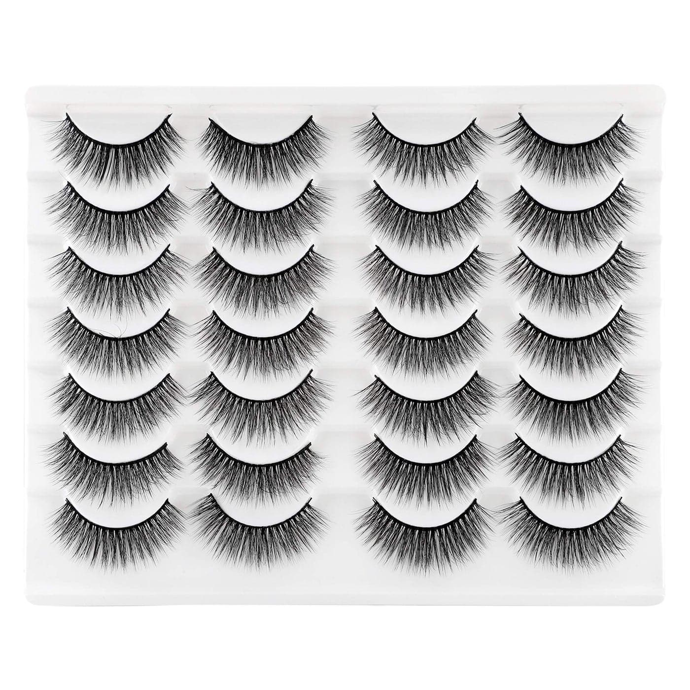 Newcally Lashes False Eyelashes Natural Wispy Light Volume Faux Mink Lashes 14 Pairs Pack