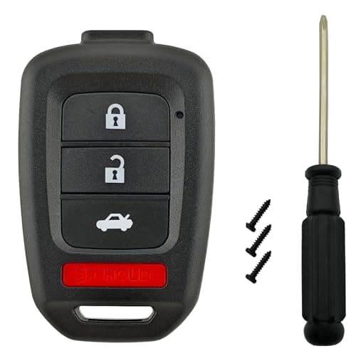 vurbemes No Cutting Required Replacement Key Fob Cover Shell fits for Honda Accord 20132015 Civic 2014 2015 HRV CRV Keyless Entry Remote Control Key Fob Case