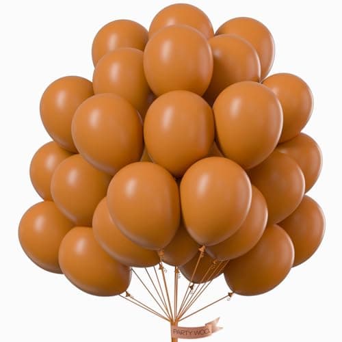 PartyWoo Tan Balloons 101 pcs 12 Inch Boho Neutral Light Brown Coffee Fall Latex Helium Balloons for Graduation Birthday Safari Boy Baby Shower Jungle Cowgirl Woodland Party Decorations BrownF10