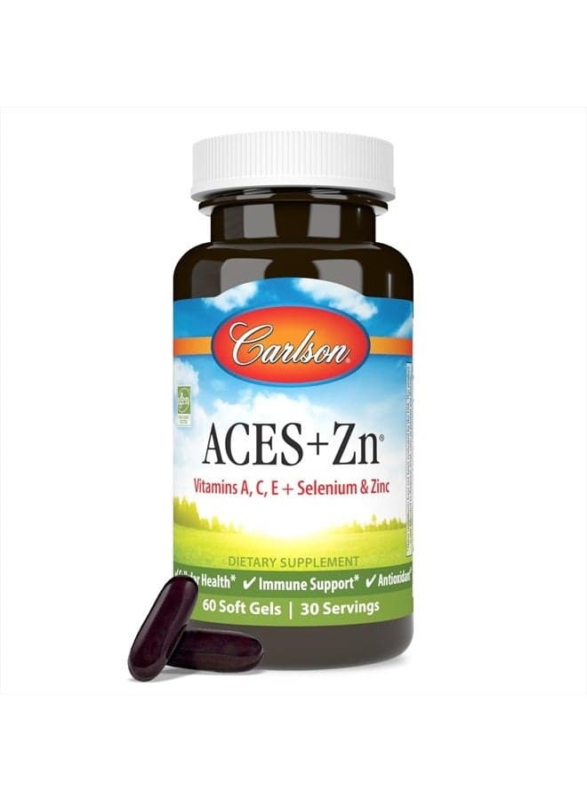 ACES + Zn, Vitamins A, C, E + Selenium & Zinc, Cellular Health & Immune Support, Antioxidant, 60 Softgels