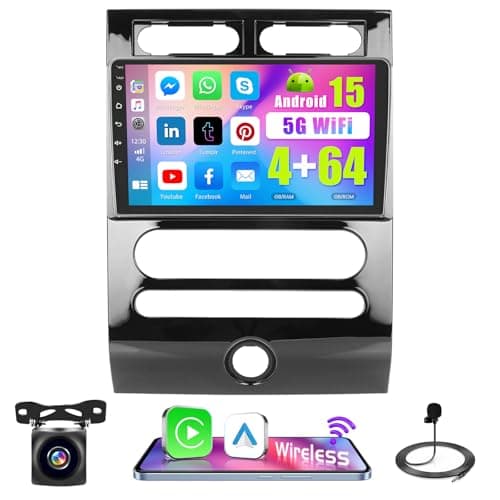 464G Car Radio for Ford Expedition 20072014 Auto AC 9 Touch Screen Bluetooth Radio with Carplay Android Auto 32EQ WiFi GPS Navigation Mirror Link 1280 720 Resolution
