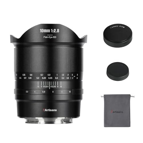 7artisans 10mm F2.8 II Full Frame Ultra Wide Angle Fisheye Lens 185°Manual Focus for Leica/Panasonic/Sigma L Serise Mirrorless Camera