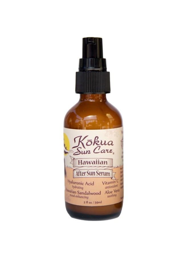 After Sun Lotion - 2 oz Hawaiian Sunburn Healing Serum with Hyaluronic Acid, Vitamin C, Aloe Vera, and Organic Hawaiian Sandalwood Oil - Soothing and Moisturizing After Sun Serum