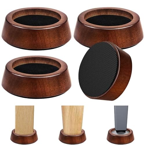 KOIKEY Bed Risers Wood Blocks - 1 Inch Circle Furniture Height Extenders Lifts for Sofa Couch Desk Chair Table Base Raising Space, Convenient Store and Cleaning, Pack of 4