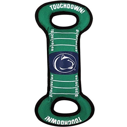 NCAA Football Field DOG TOY with Squeaker. - PENN STATE NITTANY LIONS - For Tug, Toss, and Fetch. - Tough& Durable PET TOY