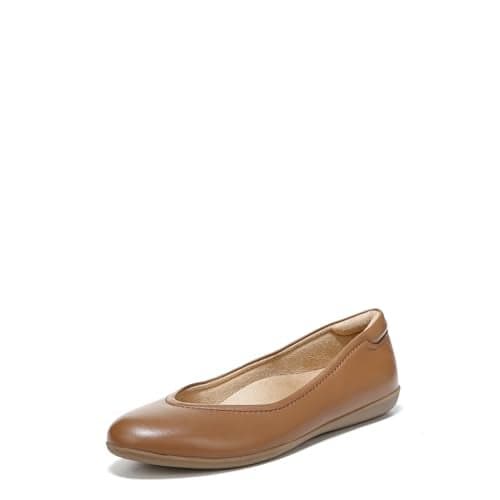 Naturalizer Women's Vivienne Ballet Flat English Tea Leather 11 W