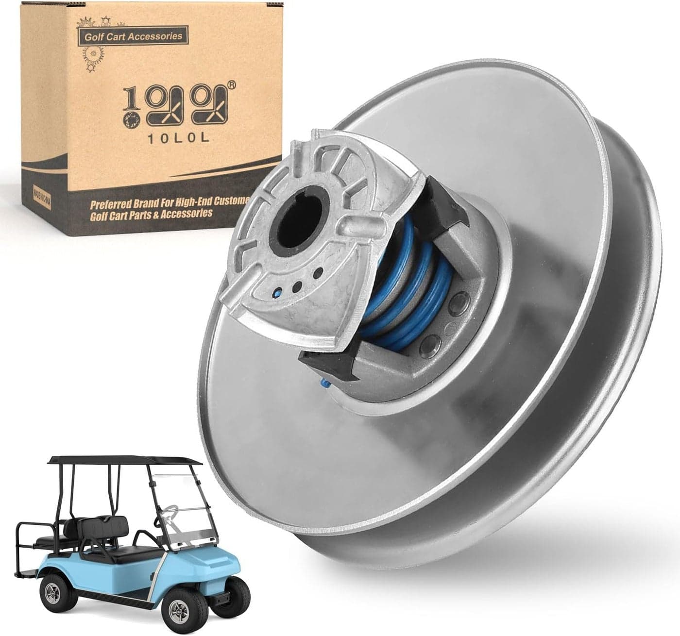 10L0L Golf Cart Primary Driven Clutch for Club Car DS & Precedent 1997-2015 - Silver
