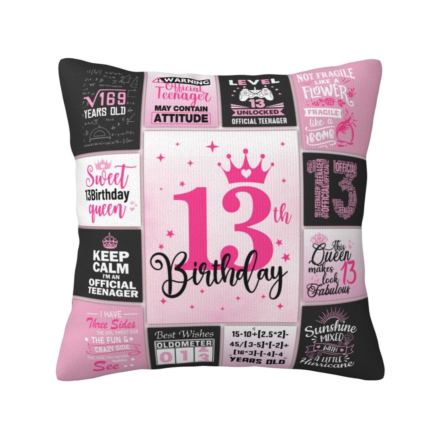 ZUMBULKJ 13th Birthday Gifts for Girls 13 Year Old Girl Birthday Gift Ideas 13 Yr Old Girl Presents Decorations for Girls Throw Pillow Covers 18x18 Inch