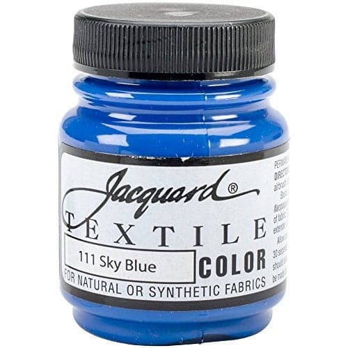 Jacquard Textile Paint 2.25 Oz Sky Blue for Clothes, Furniture Upholstery, Shoes or Tote Bags