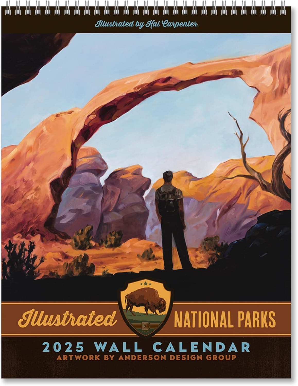 Americanflat 2025 Wall Calendar Scenic National Park Artwork 10x13 Large Wall Calendar 12 Month Wall Calendar Hanging Calendar for Home or Office 2025 Calendar for Planning and Organization
