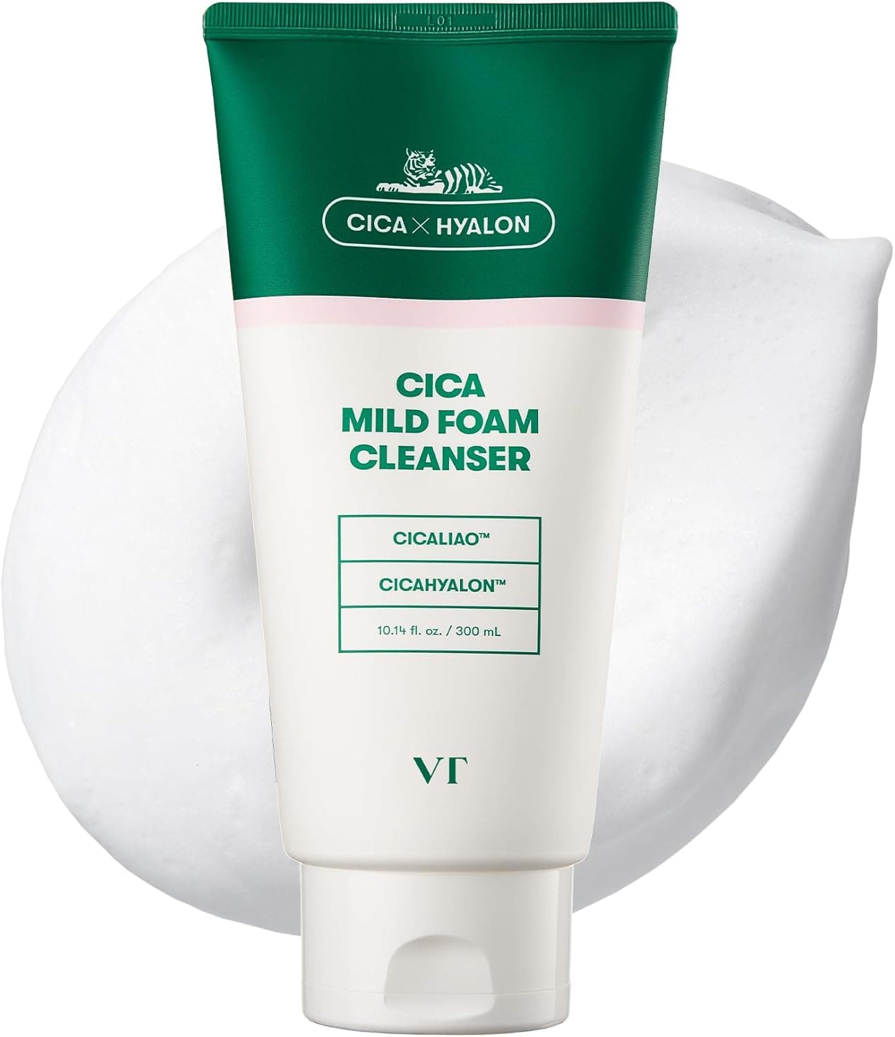 VT COSMETICS CICA Foam Cleanser Face Cleanser 101 fl oz 300 ml Centella Asiatica Korean Skincare Suitable For All Skin Types