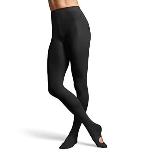 BLOCH Girls contoursoft adaptatoe Tights, Black, Child-Large