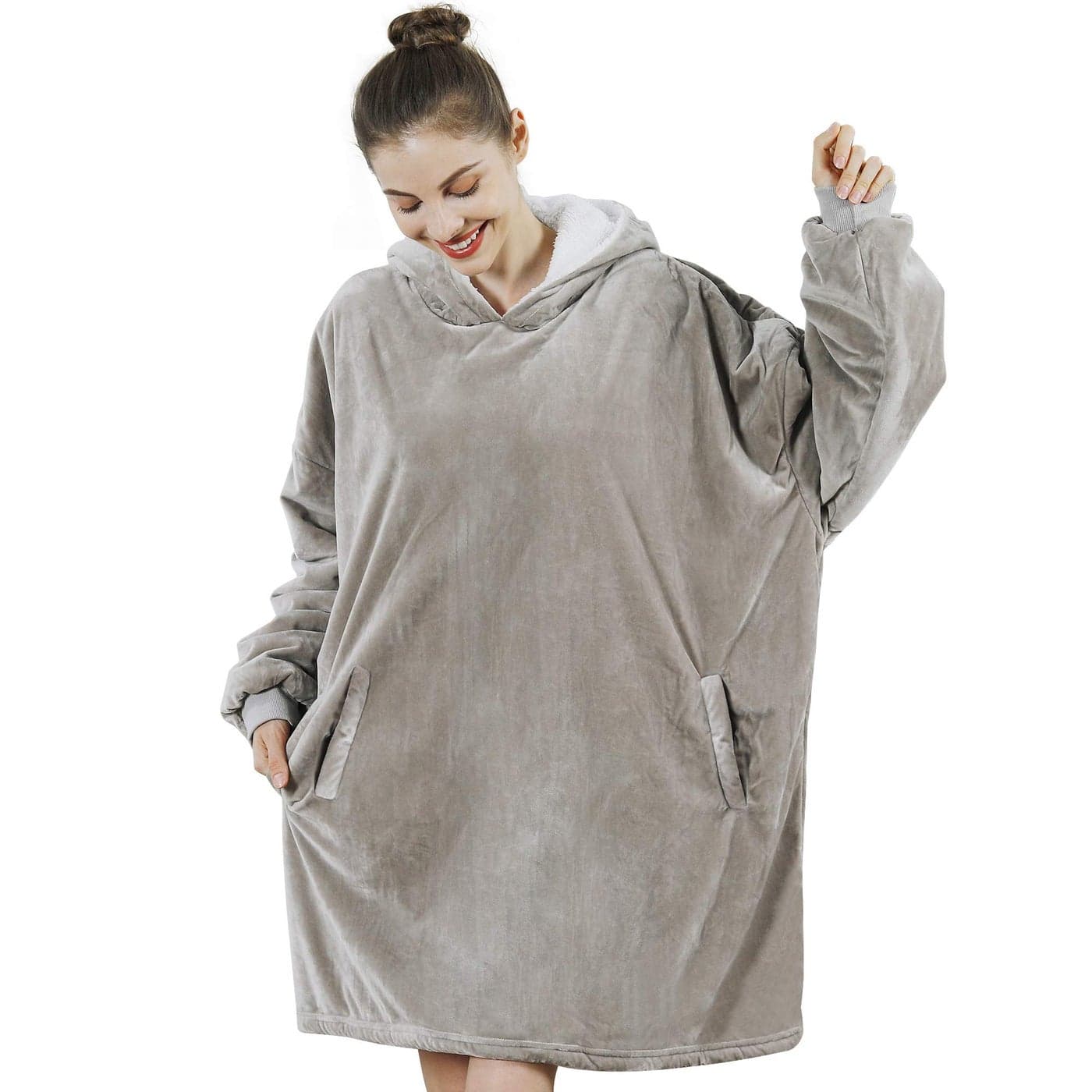 AmyHomie Blanket SweatshirtOversized Sherpa Hooded Blanket HoodieFleecehug Hoodie Wearable Blanket for Women Men Kids