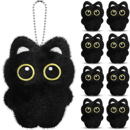 Zomiboo 9 Pcs Cat Stuffed Animals Bulk Mini Plush Cat Stuffed Kitten Soft Doll Plush Toys for DIY Keychain Classroom School Animals Pet Party FavorsAdorable Style