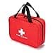 Jipemtra Red First Aid Bag Empty Travel Rescue Pouch First Responder Storage Medicine Emergency Bag for Car Home Office Kitchen Sport Outdoors Red with Zippered Mesh Bags
