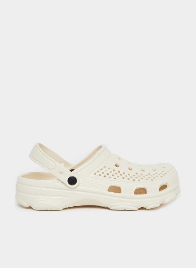 Solid Ankle Strap Clogs