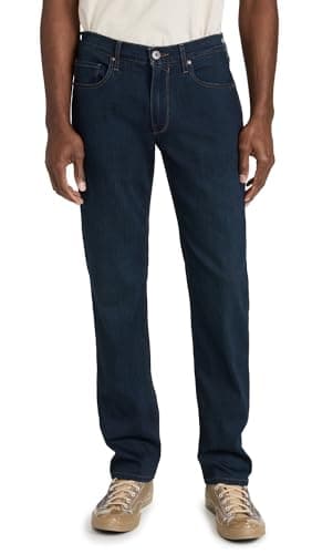 PAIGE Men's Normandie Transcend Straight Jeans, Cellar, Blue, 31