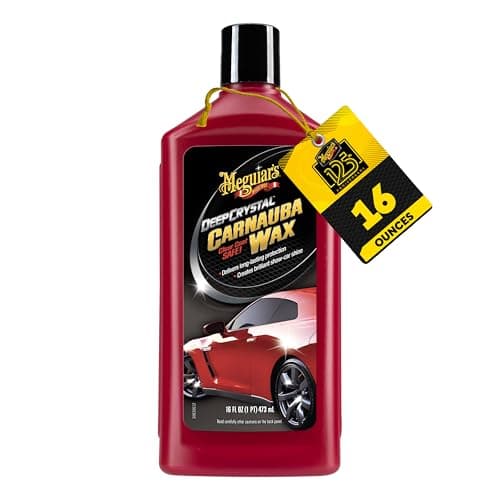 Meguiars Deep Crystal Carnauba Wax HighGrade Carnauba Liquid Car Wax for LongLasting Protection Creates a Brilliant Shine and Gloss Blocks UV Rays Ideal Step for After Polishing 16 Oz
