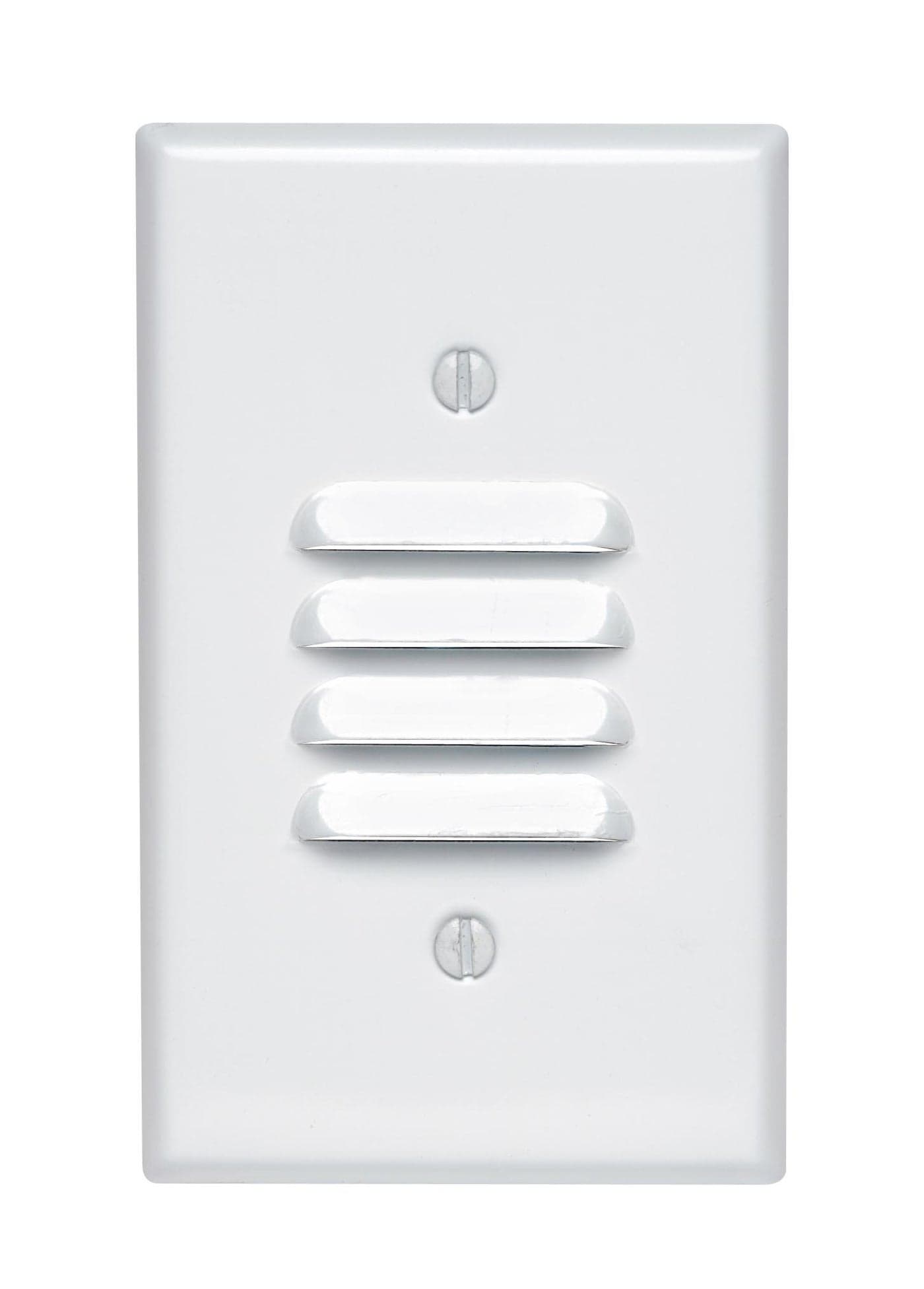 Leviton 1Gang Louvre Wallplate Standard Size Painted Metal 88080 White