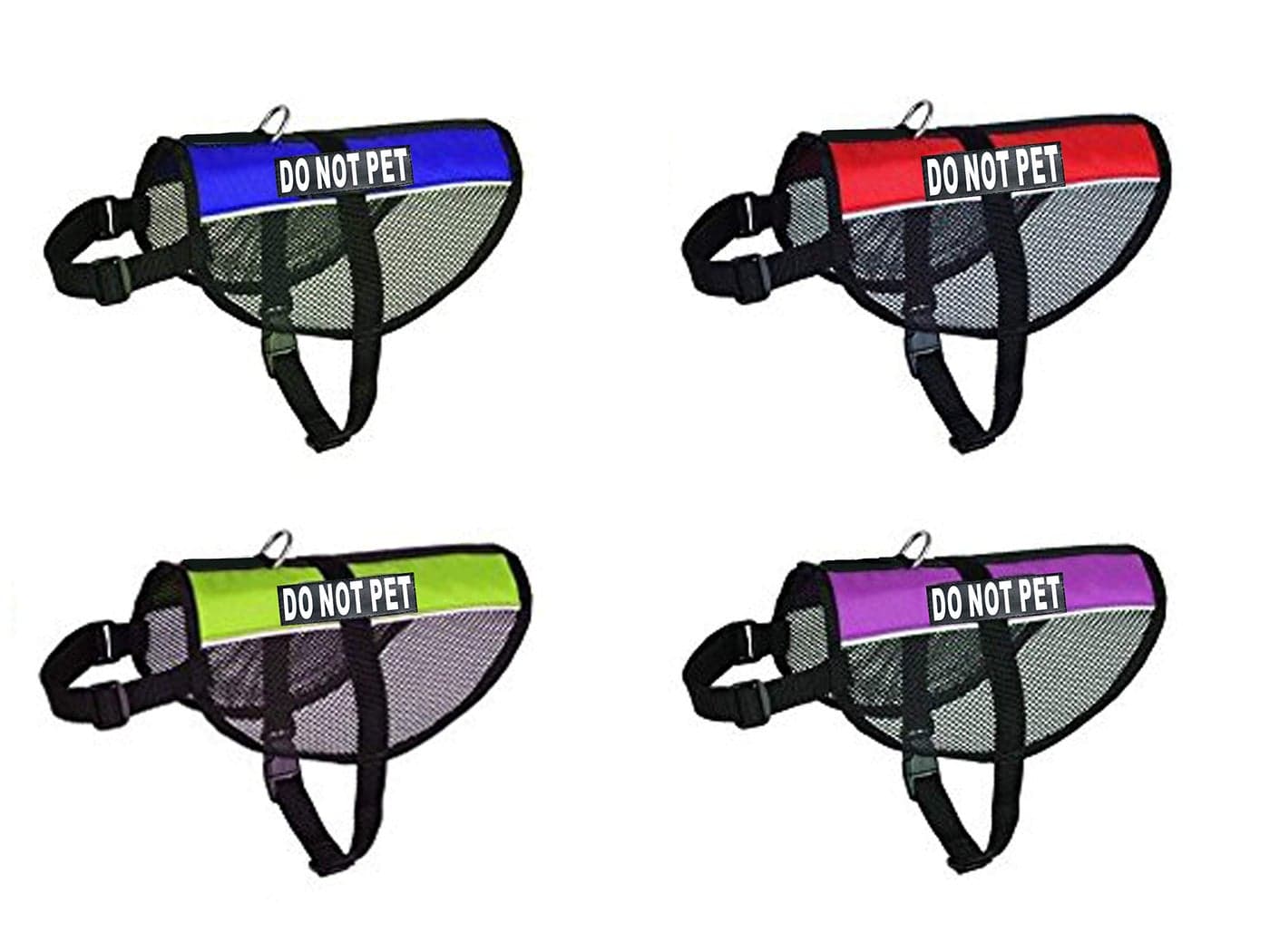 DO NOT PET Service Dog mesh Vest Harness Cool Comfort Nylon for Dogs Small Medium Large Purchase Comes with 2 Reflective DO NOT PET Removable Patches. Please Measure Your Dog Before Ordering
