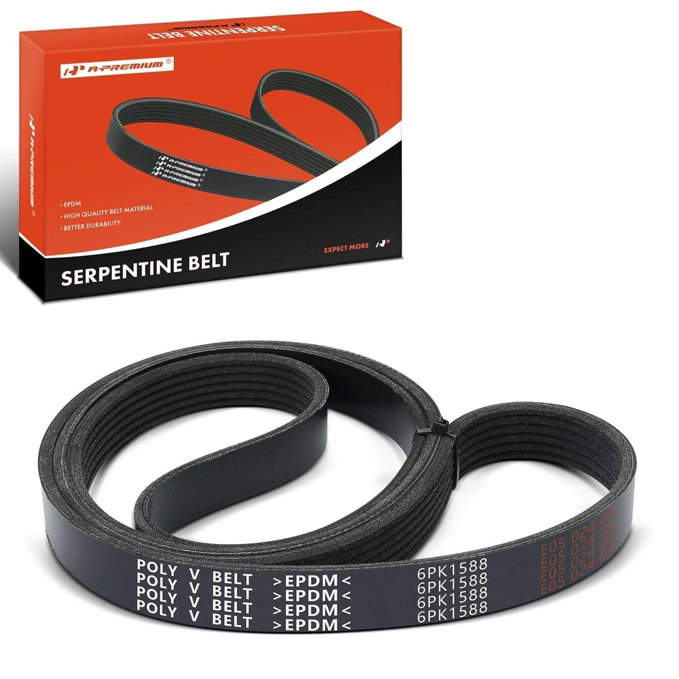 APremium Engine Serpentine Drive Belt Compatible with Toyota Corolla Matrix Audi A4 A4 Quattro Q5 A5 Subaru Legacy Outback Dodge Dart Lexus LS500 Mack CV 18L 19L 20L 30L 34L